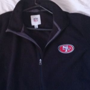 49ers NFL Fleece 2XL black jacket. Warm!!